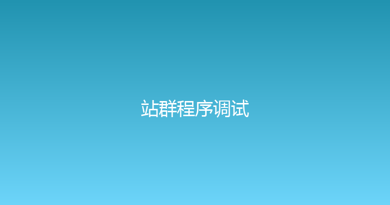 站群程序调试 封面图